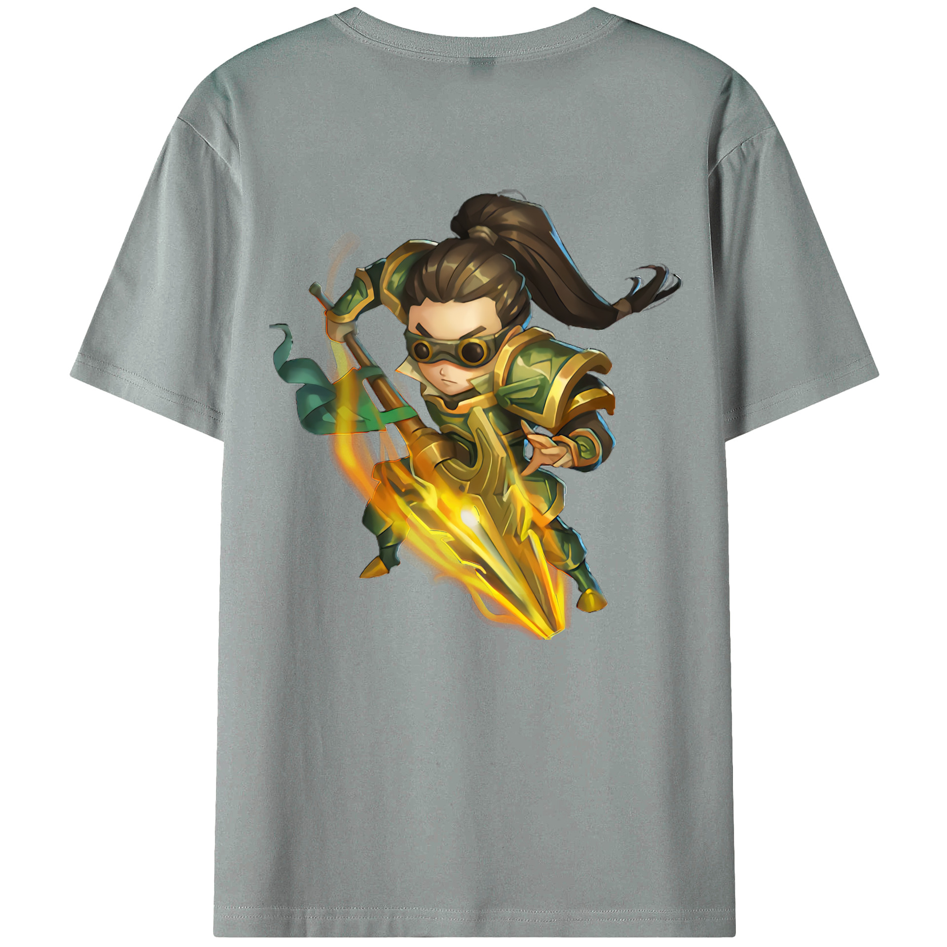 （画像用） リーグ・オブ・レジェンド League of Legends LOL 綿100％ メンズ半袖Tシャツ（バックプリント） 通気性